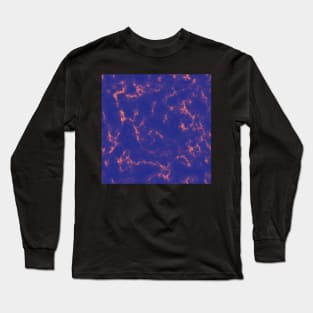 Blue orange waves Long Sleeve T-Shirt